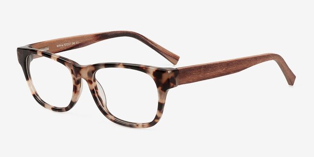 Willow Brown & Tortoise AcetateEyeglass Frames from EyeBuyDirect, Angle View