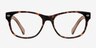 Amber Brown & Tortoise Wood-textureEyeglass Frames from EyeBuyDirect, Front View