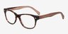 Amber Brown & Tortoise Wood-textureEyeglass Frames from EyeBuyDirect, Angle View