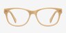 Amber Yellow Wood-textureEyeglass Frames from EyeBuyDirect, Front View