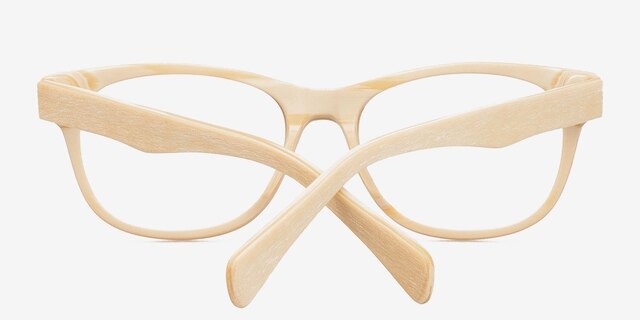 Amber Yellow Wood-textureEyeglass Frames from EyeBuyDirect, Closed View