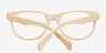 Amber Yellow Wood-textureEyeglass Frames from EyeBuyDirect, Closed View
