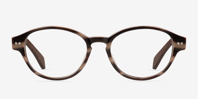 Yucca Palm Coffee Wood-textureEyeglass Frames from EyeBuyDirect, Front View