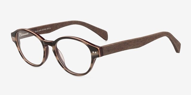 Yucca Palm Coffee Wood-textureEyeglass Frames from EyeBuyDirect, Angle View