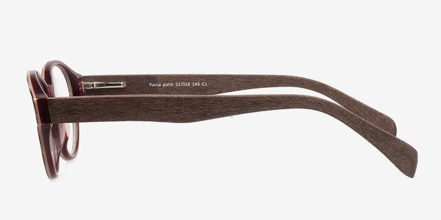Yucca Palm Coffee Wood-textureEyeglass Frames from EyeBuyDirect, Side View