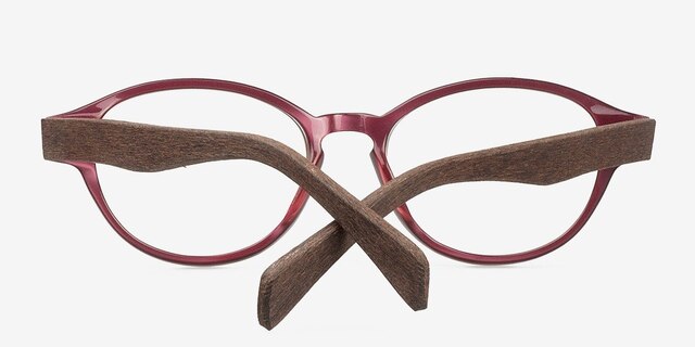 Yucca Palm Coffee Wood-textureEyeglass Frames from EyeBuyDirect, Closed View