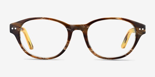 Cape Cod Brown Wood-texture Eyeglass Frames
