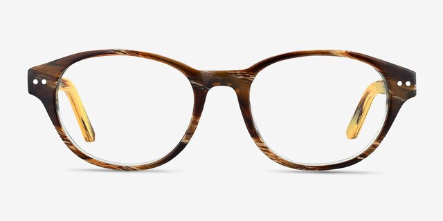 Cape Cod Brown Wood-textureEyeglass Frames from EyeBuyDirect, Front View