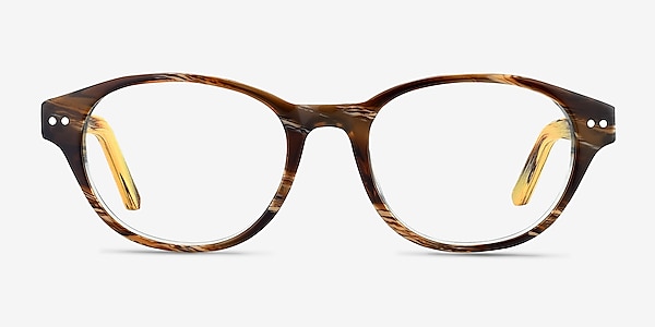 Cape Cod Brun Wood-texture Montures de lunettes de vue