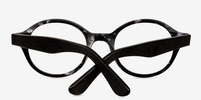 Plato Gray & Black Wood-textureEyeglass Frames from EyeBuyDirect, Closed View