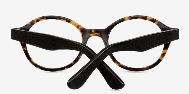 Plato Black & Tortoise Wood-textureEyeglass Frames from EyeBuyDirect, Closed View