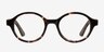 Plato Coffee & Tortoise Wood-textureMontures de lunettes de vue d'EyeBuyDirect, Vue de Face