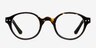 Saint Louis Brown & Tortoise Wood-textureEyeglass Frames from EyeBuyDirect, Front View