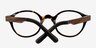 Saint Louis Brown & Tortoise Wood-textureEyeglass Frames from EyeBuyDirect, Closed View
