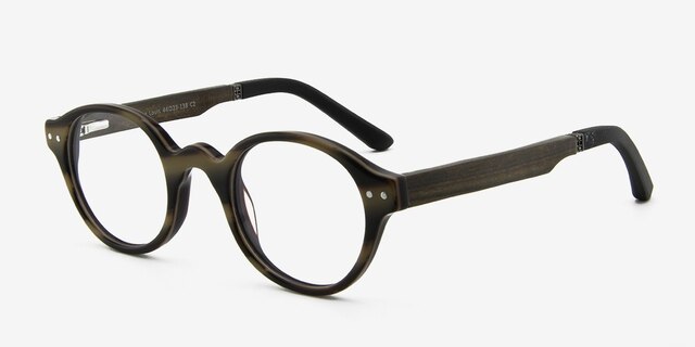 Saint Louis Brown Wood-textureEyeglass Frames from EyeBuyDirect, Angle View