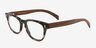 Sahara Myrtle Brown & Strip Wood-textureEyeglass Frames from EyeBuyDirect, Angle View