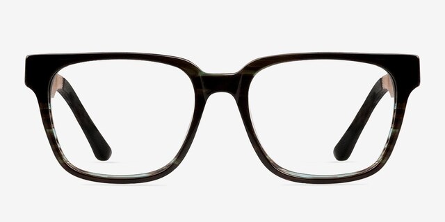 Belmont Café Wood-textureMontures de lunettes de vue d'EyeBuyDirect, Vue de Face