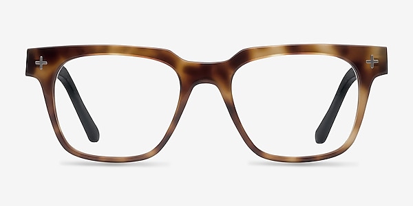 Oxford Brown/Tortoise Wood-texture Eyeglass Frames