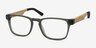 Lincoln Gray AcetateEyeglass Frames from EyeBuyDirect, Angle View