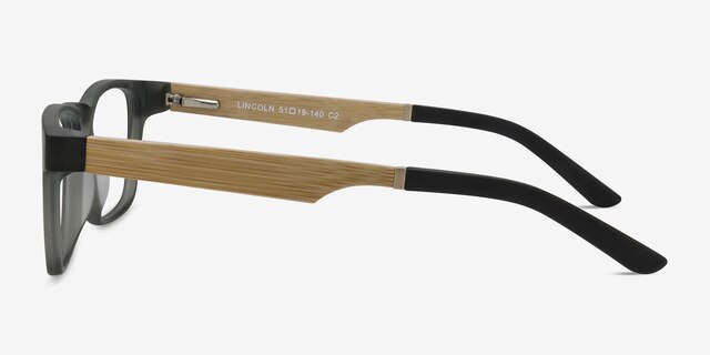 Lincoln Gray AcetateEyeglass Frames from EyeBuyDirect, Side View