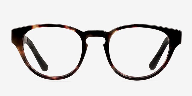 Louise Brown & Tortoise Wood-textureEyeglass Frames from EyeBuyDirect, Front View