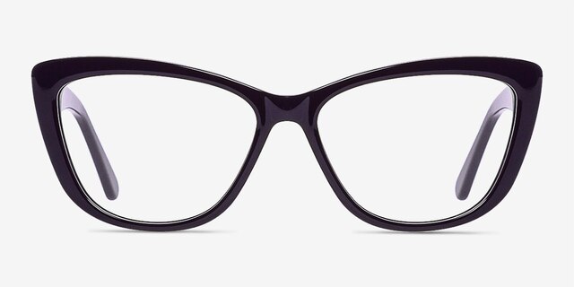 Charlotte Purple AcetateEyeglass Frames from EyeBuyDirect, Front View