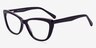 Charlotte Purple AcetateEyeglass Frames from EyeBuyDirect, Angle View