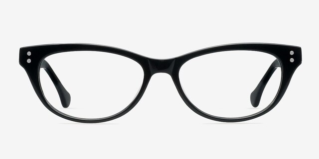 Monica Black AcetateEyeglass Frames from EyeBuyDirect, Front View