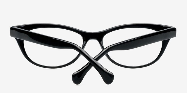 Monica Black AcetateEyeglass Frames from EyeBuyDirect, Closed View