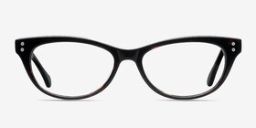 Monica Brown/Tortoise Acétate Montures de lunettes de vue d'EyeBuyDirect, Vue de Face