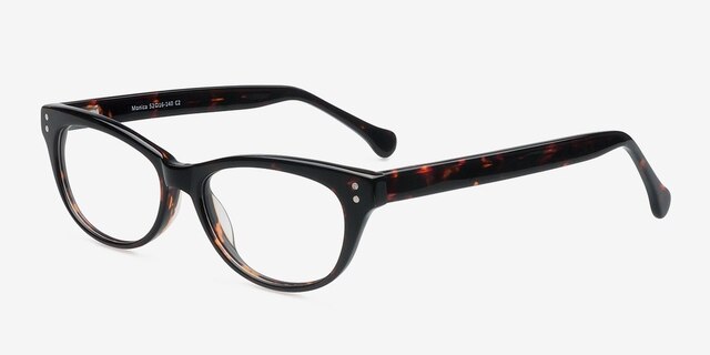 Monica Brown & Tortoise AcetateEyeglass Frames from EyeBuyDirect, Angle View