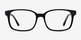 Claudia Noir Acétate Montures de lunettes de vue d'EyeBuyDirect, Vue de Face