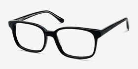 Claudia Noir Acétate Montures de lunettes de vue d'EyeBuyDirect, Vue d'Angle