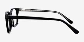 Claudia Noir Acétate Montures de lunettes de vue d'EyeBuyDirect, Vue de Côté
