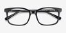 Claudia Noir AcétateMontures de lunettes de vue d'EyeBuyDirect, Vue Rapprochée