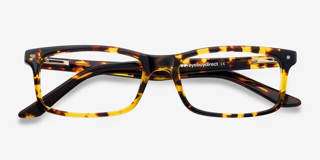 Mandi Écailles AcétateMontures de lunettes de vue d'EyeBuyDirect, Vue Rapprochée