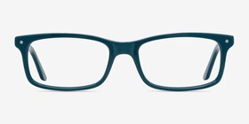 Mandi Teal Acétate Montures de lunettes de vue d'EyeBuyDirect, Vue de Face