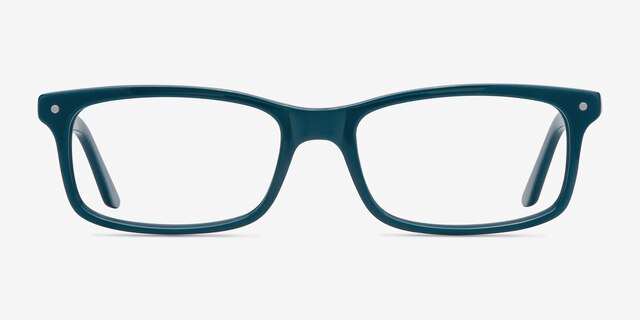 Mandi Teal AcetateEyeglass Frames from EyeBuyDirect, Front View