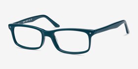 Mandi Teal Acétate Montures de lunettes de vue d'EyeBuyDirect, Vue d'Angle