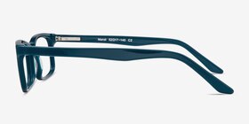 Mandi Teal Acétate Montures de lunettes de vue d'EyeBuyDirect, Vue de Côté