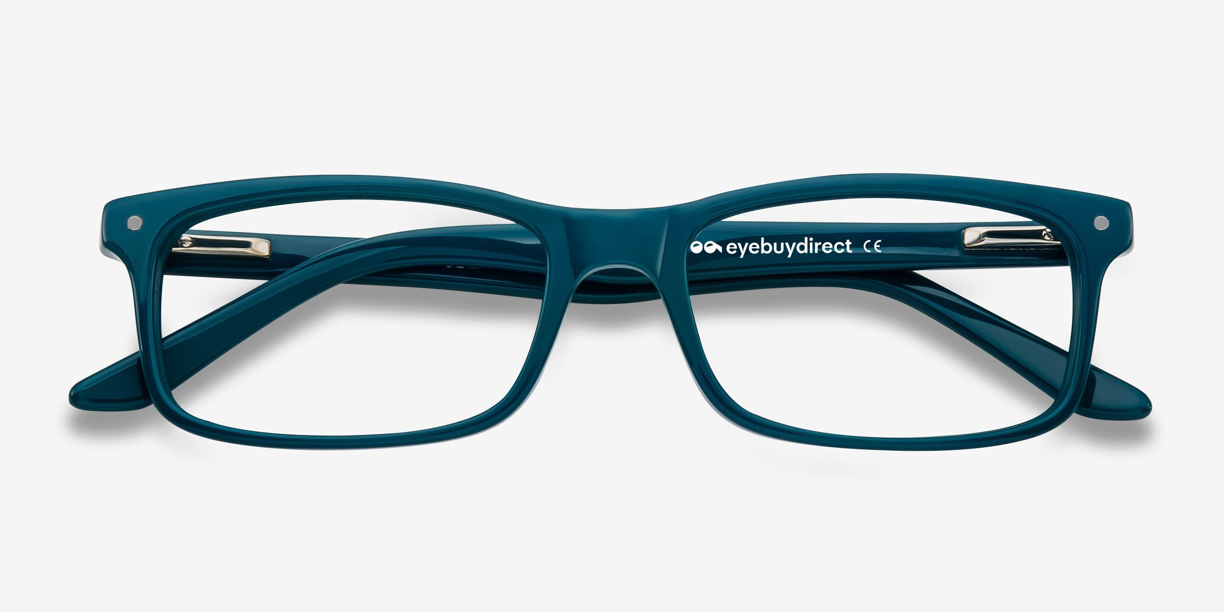 Mandi Rectangle Teal Full Rim Eyeglasses | Eyebuydirect display picture 2
