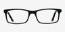Mandi Noir AcétateMontures de lunettes de vue d'EyeBuyDirect, Vue de Face