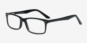 Mandi Noir Acétate Montures de lunettes de vue d'EyeBuyDirect, Vue d'Angle