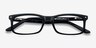 Mandi Noir AcétateMontures de lunettes de vue d'EyeBuyDirect, Vue Rapprochée