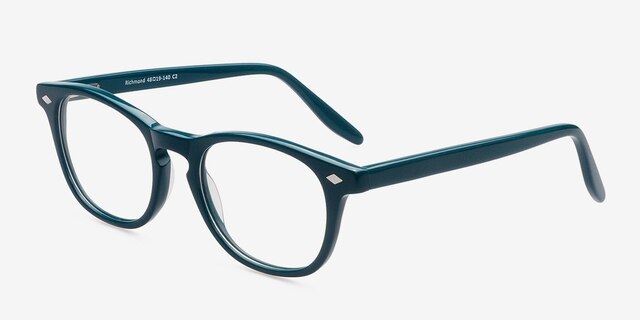 Richmond Vert AcétateMontures de lunettes de vue d'EyeBuyDirect, Vue d'Angle