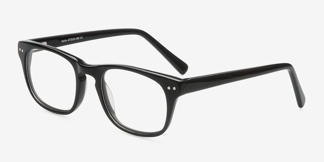 Carla Black AcetateEyeglass Frames from EyeBuyDirect, Angle View