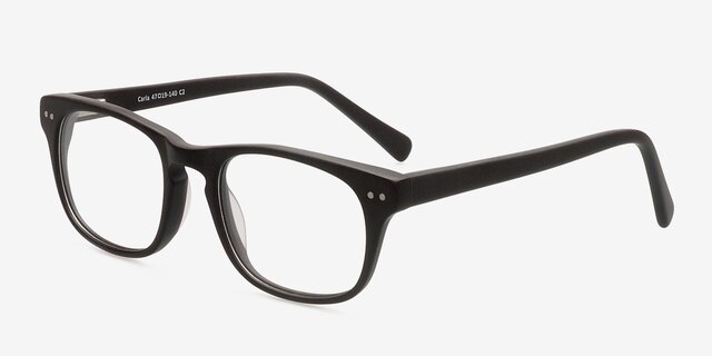Carla Coffee AcetateEyeglass Frames from EyeBuyDirect, Angle View