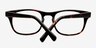 Carla Brown & Tortoise AcétateMontures de lunettes de vue d'EyeBuyDirect, Vue Rapprochée
