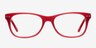 Manni Rouge AcétateMontures de lunettes de vue d'EyeBuyDirect, Vue de Face