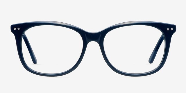 Brittany Navy AcetateEyeglass Frames from EyeBuyDirect, Front View